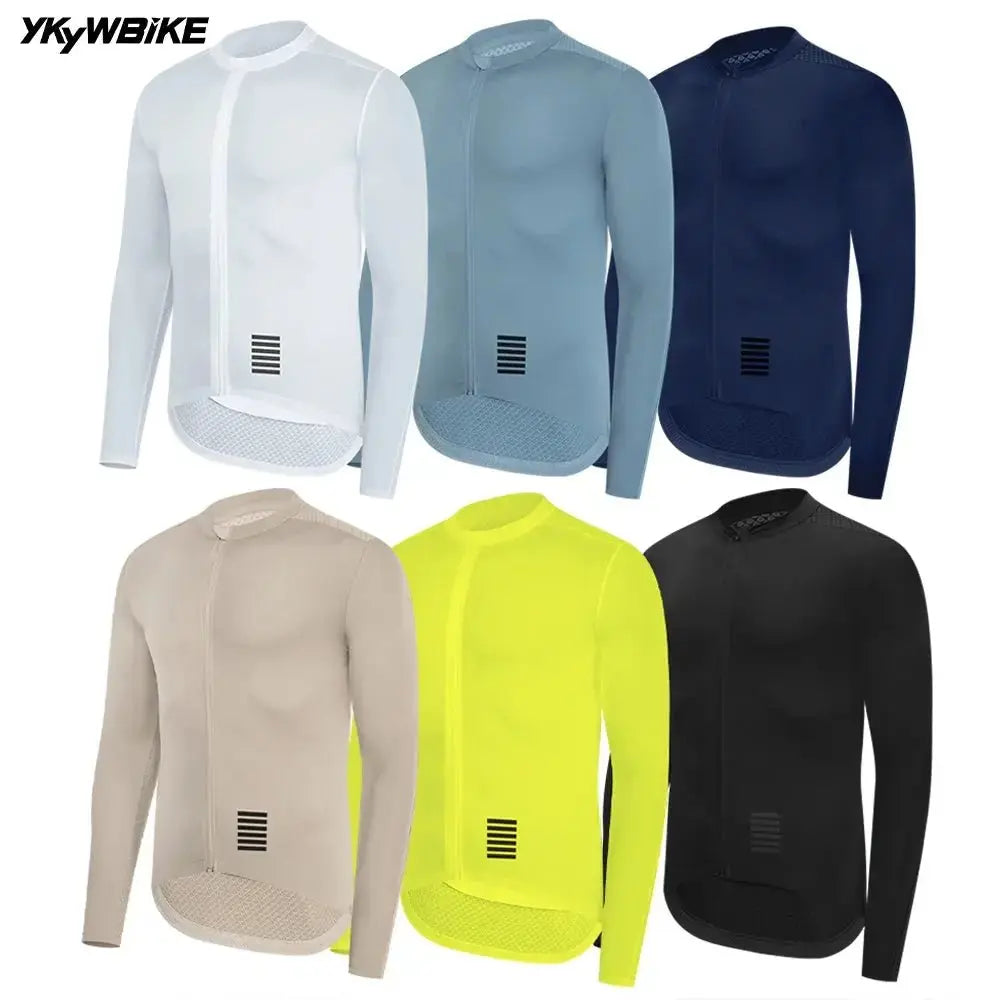 YKYWBIKE Men's Cycling Jersey Long Sleeve Summer Spring Bicycle Long Jersey Road Bike Clothing Pro Team bicycle cycling clothes