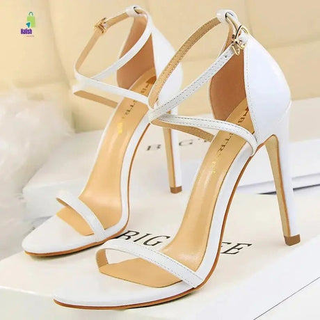 BIGTREE Shoes Buckle Strap High Heels - haalish