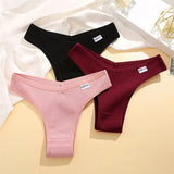 3Pcs/set Women Cotton Brazilian Panties S - XL Waffle Style Underpants Ladies Cotton Underwear Comfortable Soft Female Lingerie - haalish